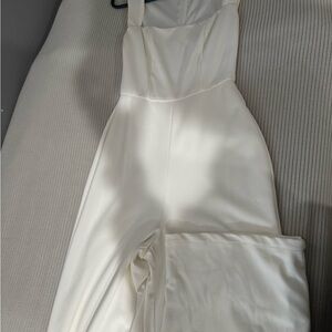 Lulu's Classic White Jumpsuit